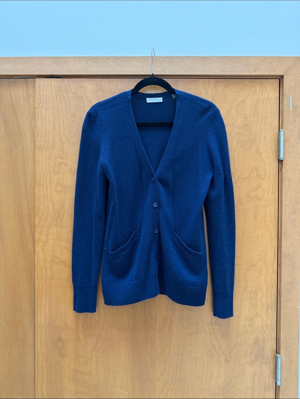 Equipment Navy Blue Cashmere Cardigan